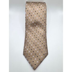 MICHAEL Michael Kors Necktie Tie Brown Black Blue Geometric‎ Silk